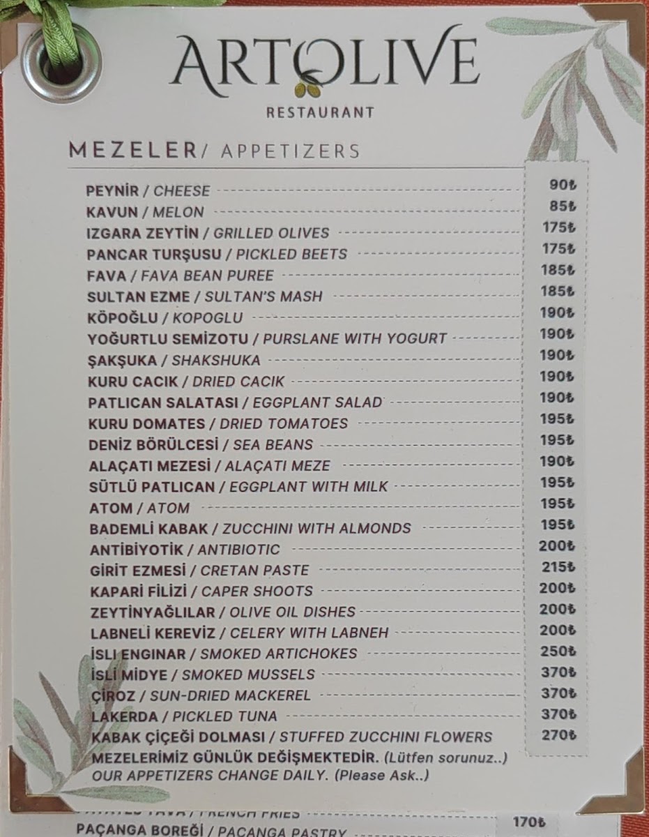 Menu To Live Restaurant-1