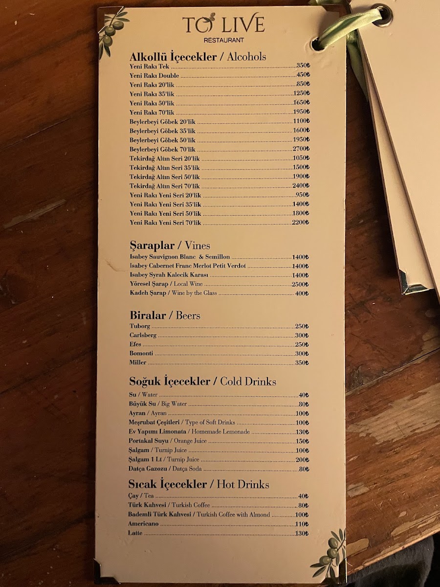 Menu To Live Restaurant-3