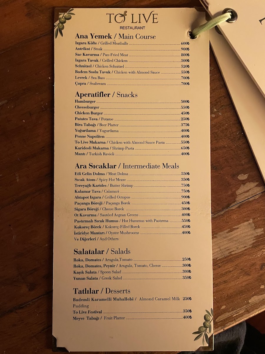 Menu To Live Restaurant-4